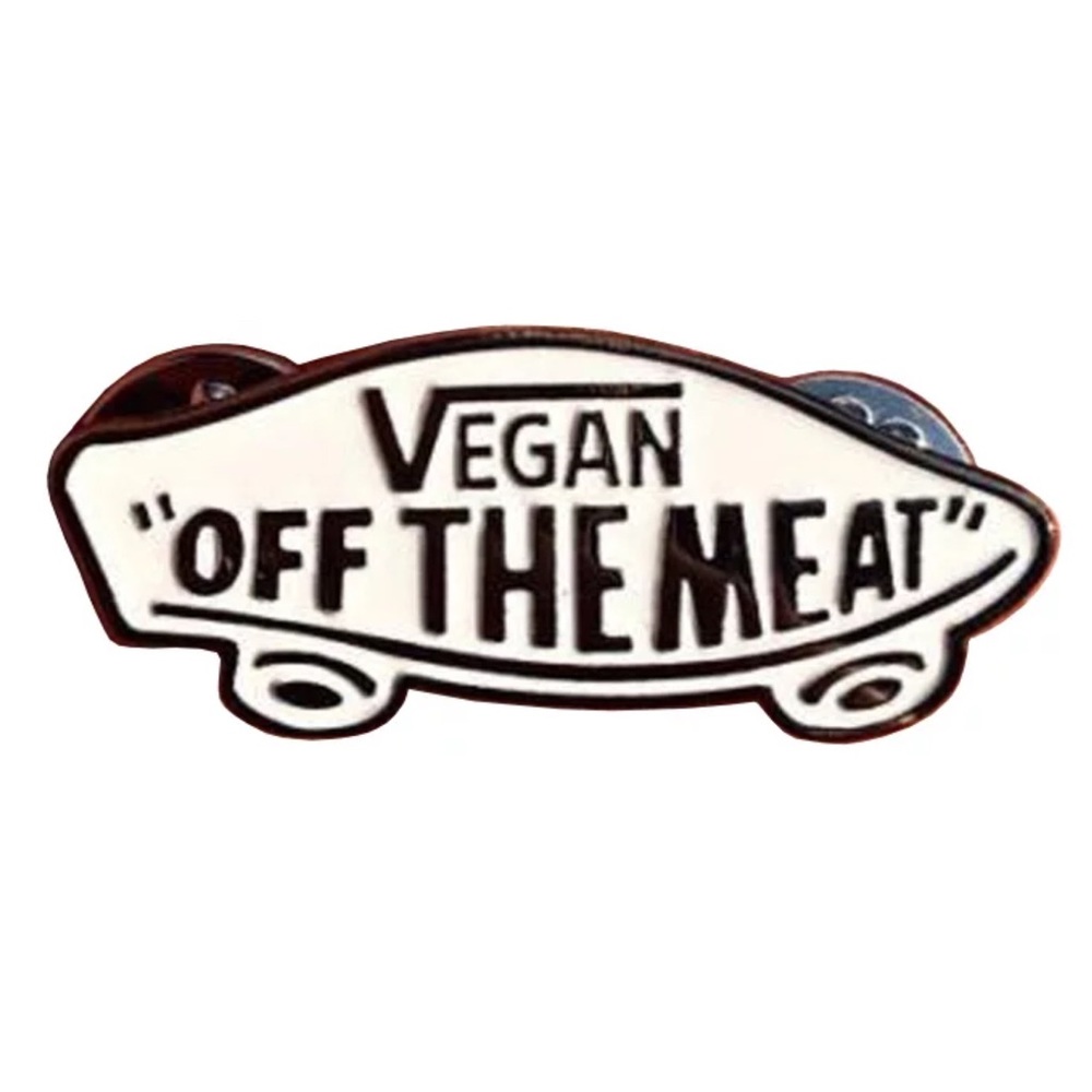 VEGAN OFF THE MEAT VANS LOGO FLAIR PIN - Picture 1 of 2